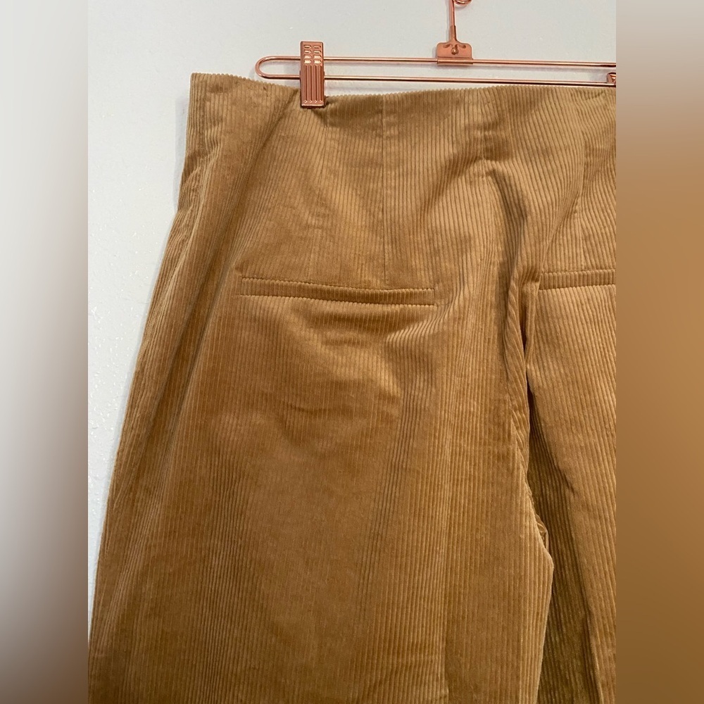 NWT Veronica Beard High-Waist Wide-Leg Corduroy Dova Pants in Camel - Picture 5 of 11